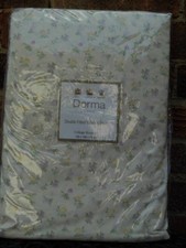 Dorma Cottage Bouquet double lilac/yellow/green fitted valance sheet