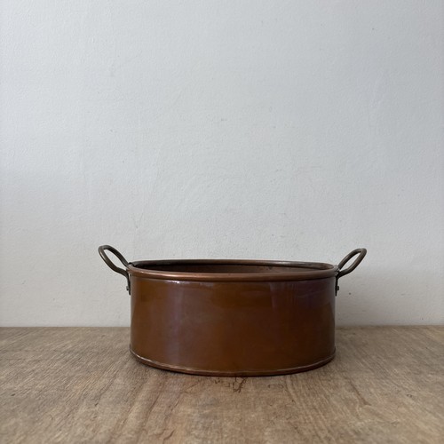 Vintage rustic oval - oval, copper