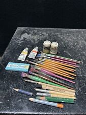 Vintage Arts & Crafts Rowney Poster Colour, Justrite Brushes, Aquaflare & More