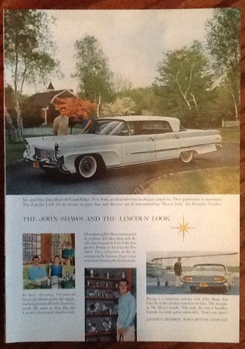 Lincoln auto 1958 original - ad,