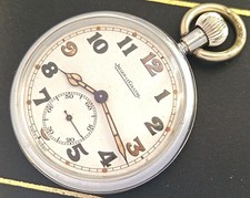 SWISS MADE JAEGER LECOULTRE MEN'S POCKET WIND UP POCKET ANTIQUE WATCH.