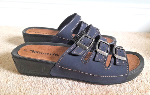 Tamaris navy blue - blue, nubuck