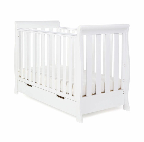 White wooden nursery cotbed - wooden,