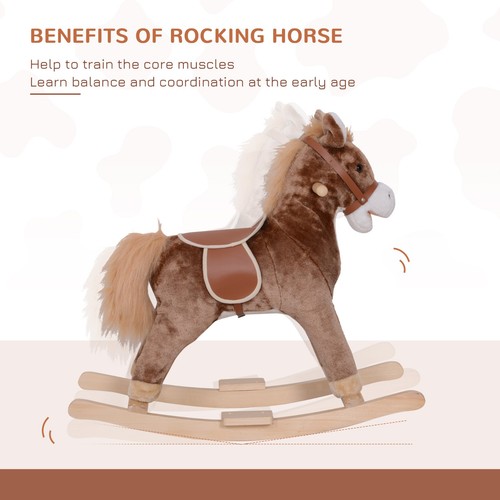 Wooden kids rocking horse - rocking,
