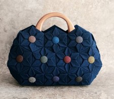 DIY Kit Hexagon Flower Origami Fabric Folding Quilted Handbag | Gift for her