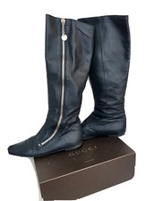 Gucci Authentic  lady's Flats Knee Length Boots Sz EUR 37.5 C UK 4 