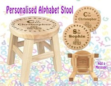 Kids wooden stool personalised - kids,