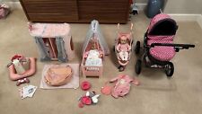 Baby Annabell Bundle inc Wardrobe, Walker, Pushchairs & Cot Very Good Condition 