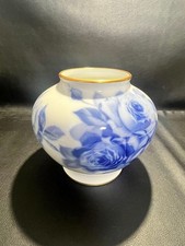 Okura Blue Rose Flower Vase