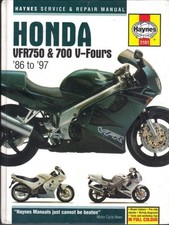 HONDA VFR750,VFR700,VFR750F,VFR700F V-FOUR HAYNES MANUAL 1986-1997 "HARDBACK"