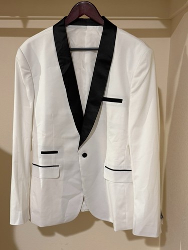 Black and white dinner jacket - white,