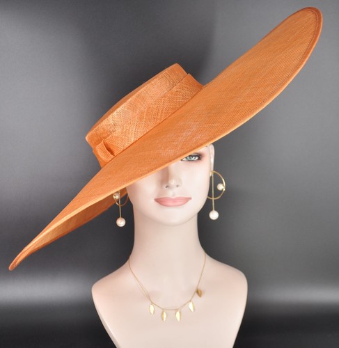 Wide brim sinamay hat derby - sinamay,