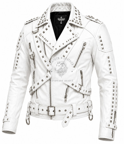 Men handmade leather white - men’s,