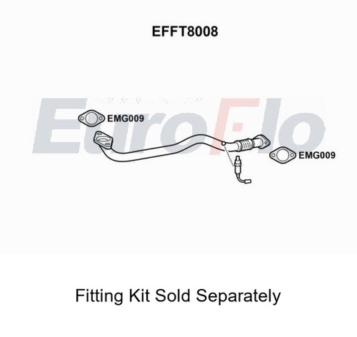 Pipe front exhaust - front, replacement