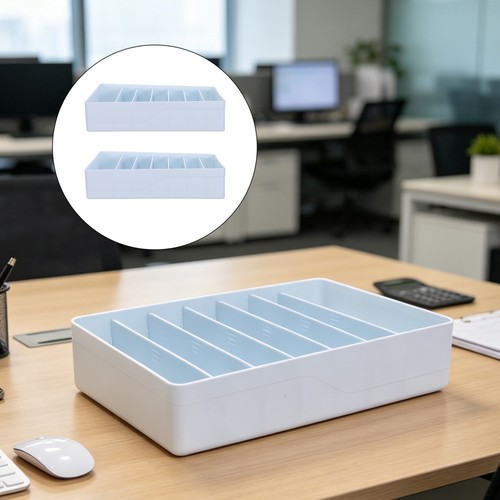 2pcs plastic desk cash tray - 2pcs,
