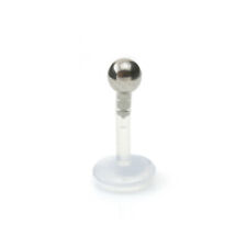 Labret Monroe lip Nose Stud Bioflex PTFE Bioplast Push Fit - Steel Balls & Cones