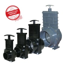 VALTERRA GATE VALVES c/w REDUCING SLEEVES (1.5, 2,3") DOMESTIC BLACK WASTE PIPE.