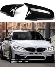 GLOSS BLACK REAR WING MIRROR COVER CAPS FOR BMW F20 F21 F22 F30 F32 F36 F87 M3