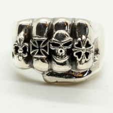 Fist Ring .925 silver Skull