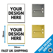 Square Custom Badges • Metal