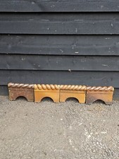 Salt glazed rope tiles. Edging tiles, Victorian, some wear and tear. 