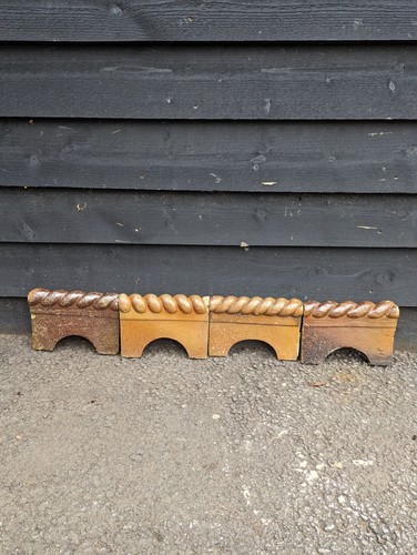 Salt glazed rope tiles edging - rope, tiles.