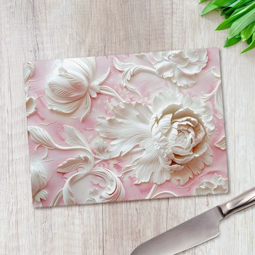 Light pink white floral - light,