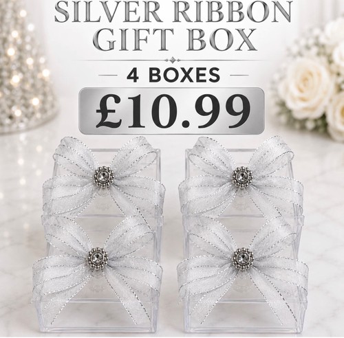 Clear plastic gift box with - clear,