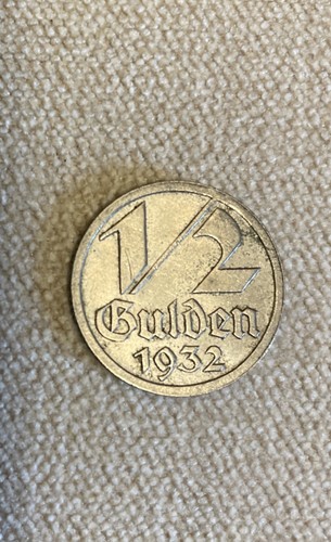 Danzig 1932 nickel gulden - nickel, 1/2