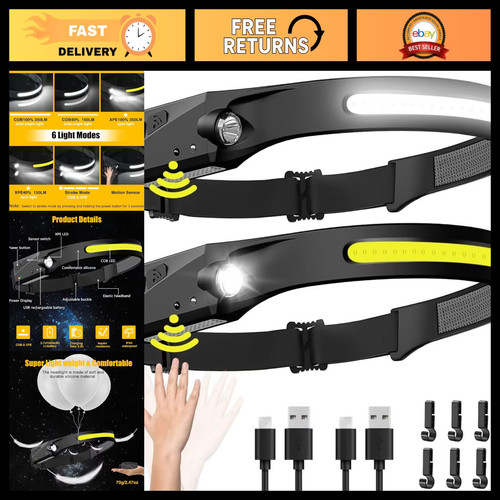 Rechargeable headlamp 2pcs - headlamp,