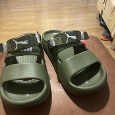 PUMA Sliders Army Green Uk