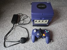 Nintendo GameCube Purple Console Bundle with Controller, Rare LCD Screen, Leads