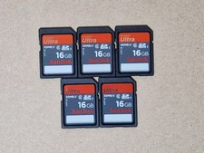 5 x 16GB Sandisk 30MB/s SDHC