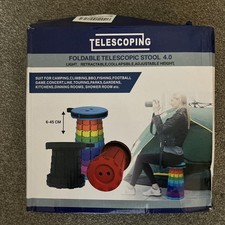 Portable Folding Stool Collapsible Telescoping Foldable Camping Stool Outdoor UK