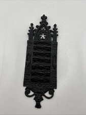 Vintage French Gothic Revival Bronzed Matchbook/Card Holder-Cathedral-Week-15cm