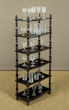 Antique Six Tier Ebonised Whatnot c.1860