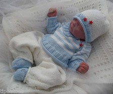 BABY KNITTING PATTERNS DK 46 BOYS OR REBORN DOLLS BY PRECIOUS NEWBORN KNITS