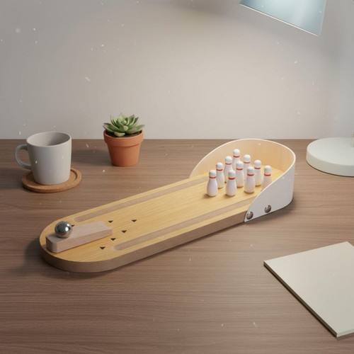 Wooden bowling set - wooden, easy