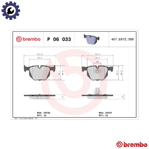 Brake pad set disc - set,