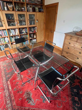 4 Vintage Leather Chairs – B40 Marcel Breuer style.