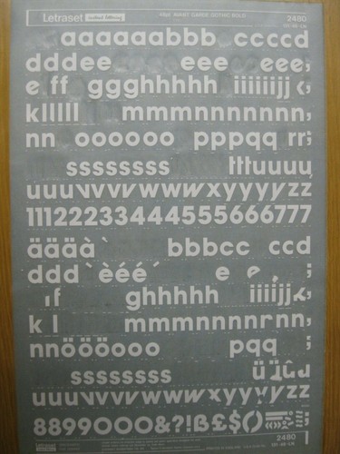 X letraset - .1,