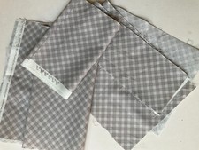 6 pieces Grey check  Spring Chicken fabric by Moda - patchwork woven cottons
