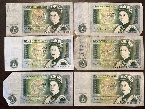 Bank england one pound - of, £1
