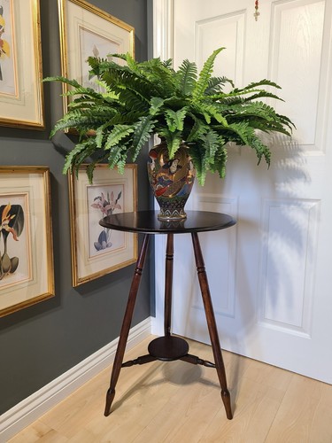 Circular tripod dark wood arts - circular,