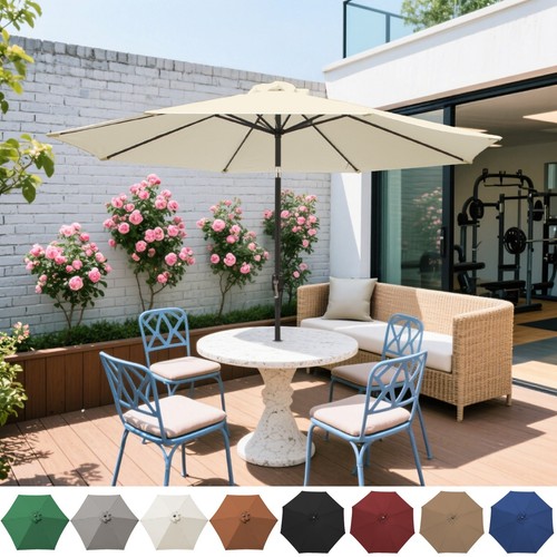 Round led garden parasol - round,