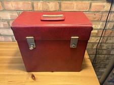 Vintage leather record box - record,