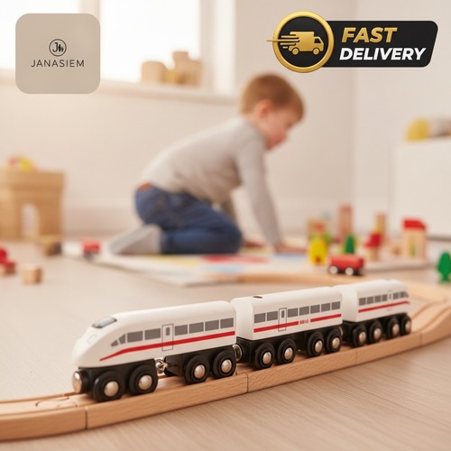 High speed wooden - train, set