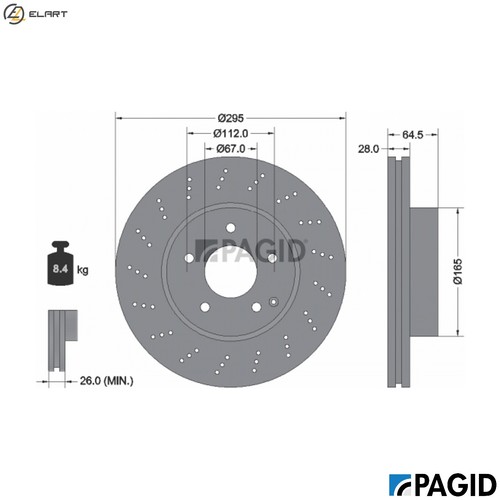 Brake disc 54650nhc for - 2x,