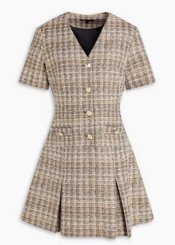 Women pleated tweed mini - women's,
