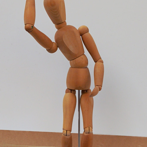 Wooden jointed artist drawing - wooden,